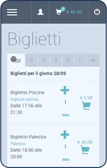 Poolweb app per acquisti abbonamenti e rinnovi online
